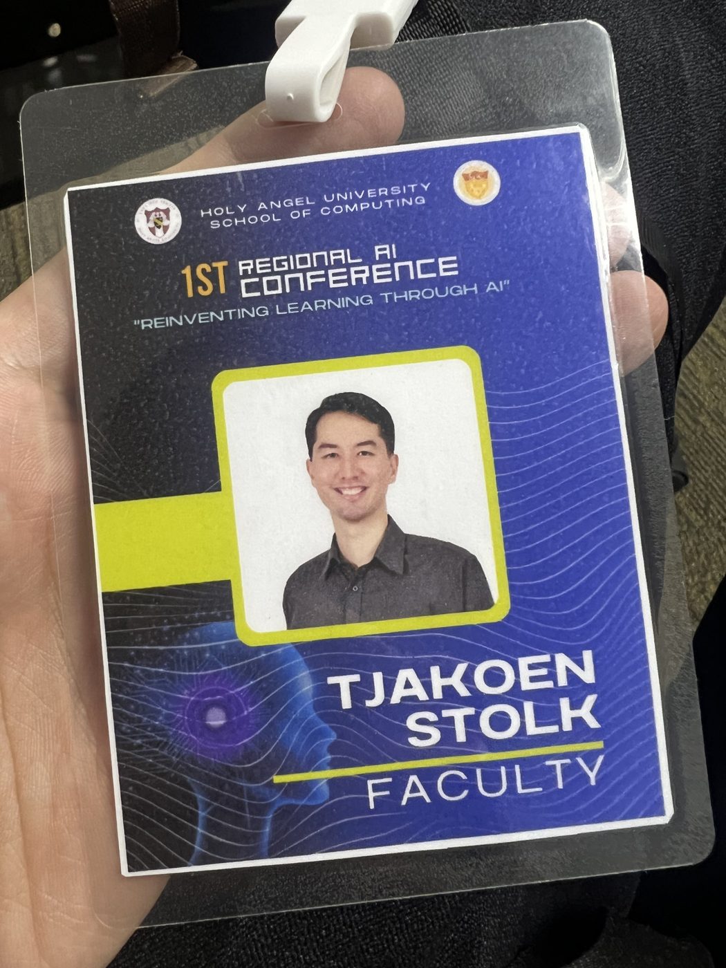 My faculty badge for the first Regional AI Conference, themed Reinventing Learning through AI